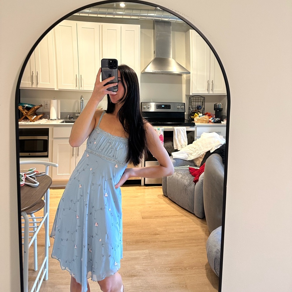 Urban outfitters blue embroidered dress - XS - NEVER worn before